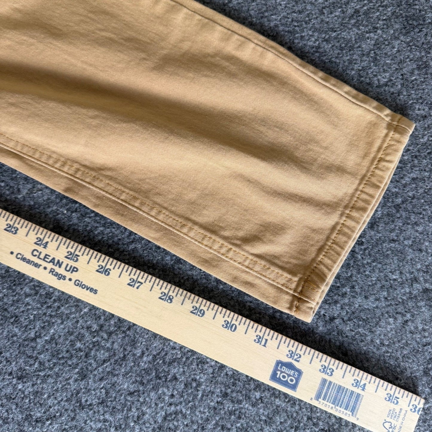 Barbell Apparel Pants Mens 32x32 Beige Chino Straight Leg Casual Stretch Fit