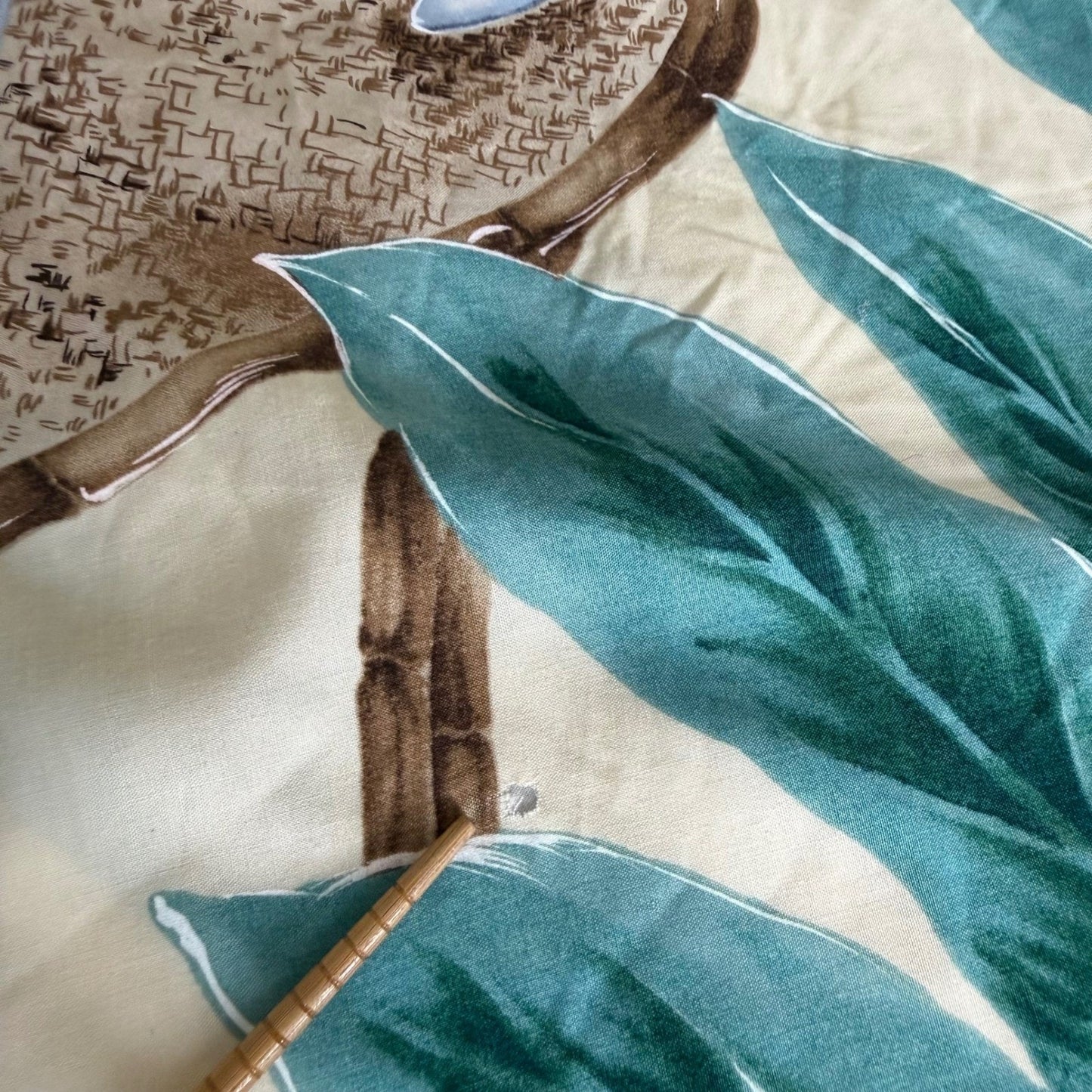 Tori Richard Mens Rayon Hawaiian Shirt Tropical Cocktail Palm Medium Aloha VTG