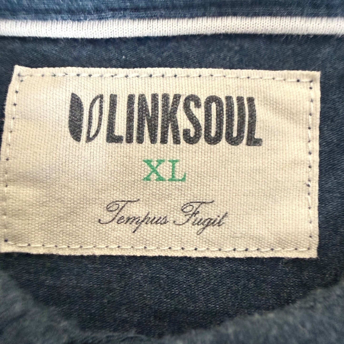 Linksoul Men XL Blue Heathered Organic Cotton Blend Short Sleeve Golf Polo Shirt