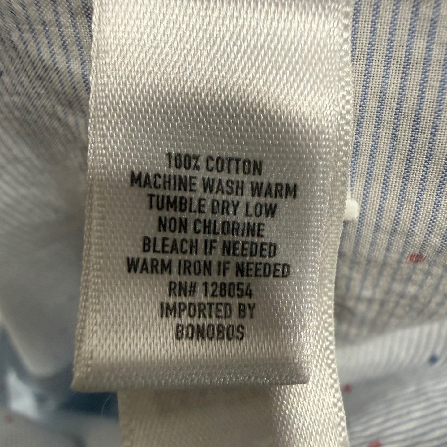 Bonobos Shirt Men Large Slim Fit Ditsy Dot Long Sleeve Button Down Office Casual