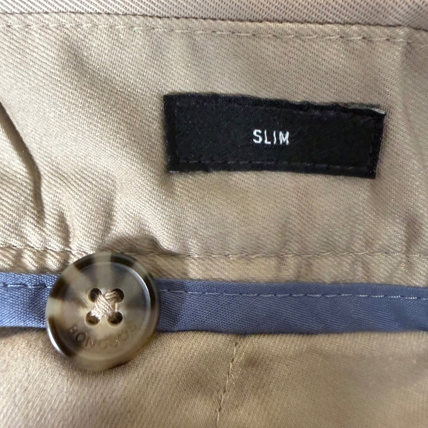 Bonobos Wednesday Pants Mens 34x27 Slim Fit Beige Chino Stretch Casual Office