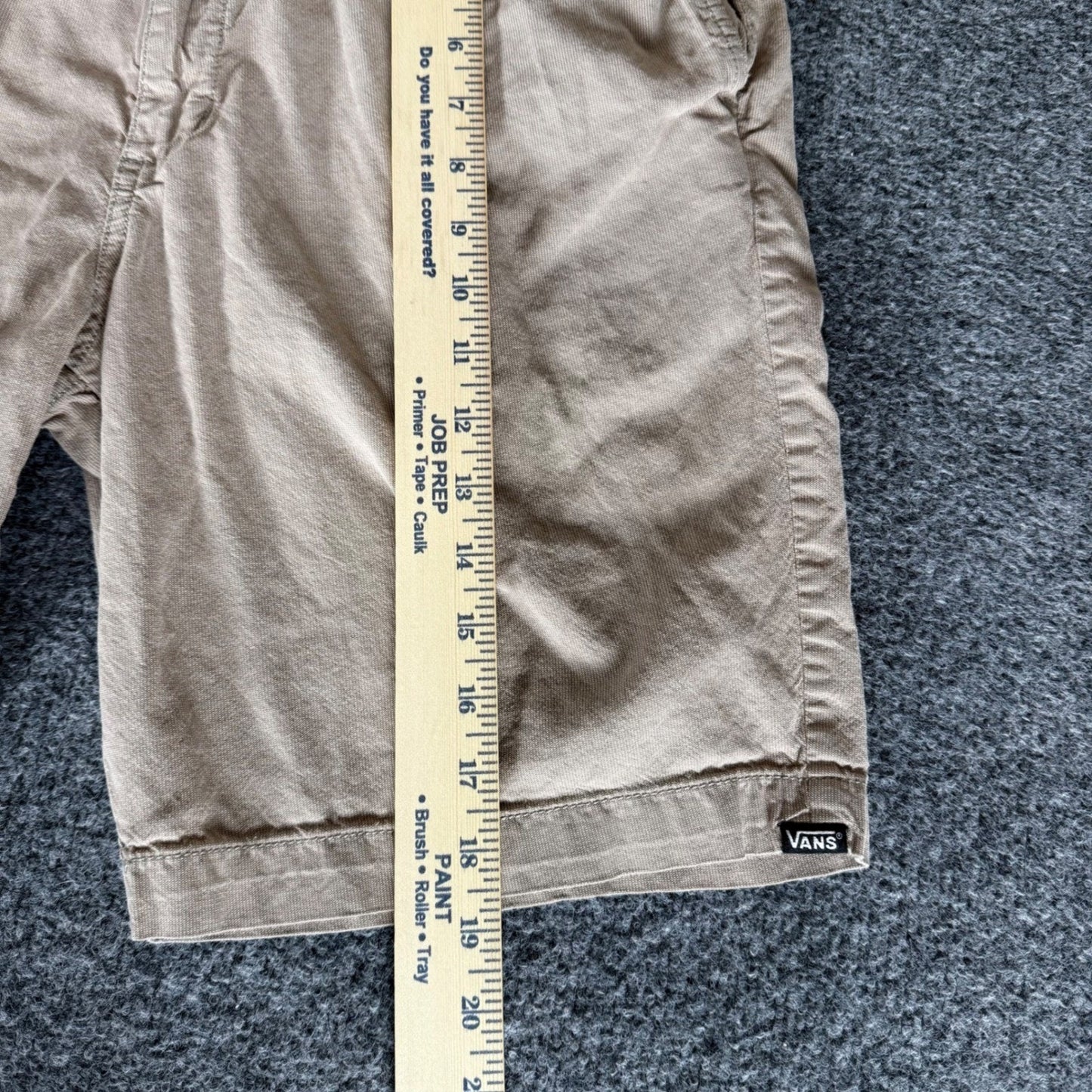 Vans Mens Beige Chino Short Size 34 Skate Casual Off The Wall Streetwear Comfort