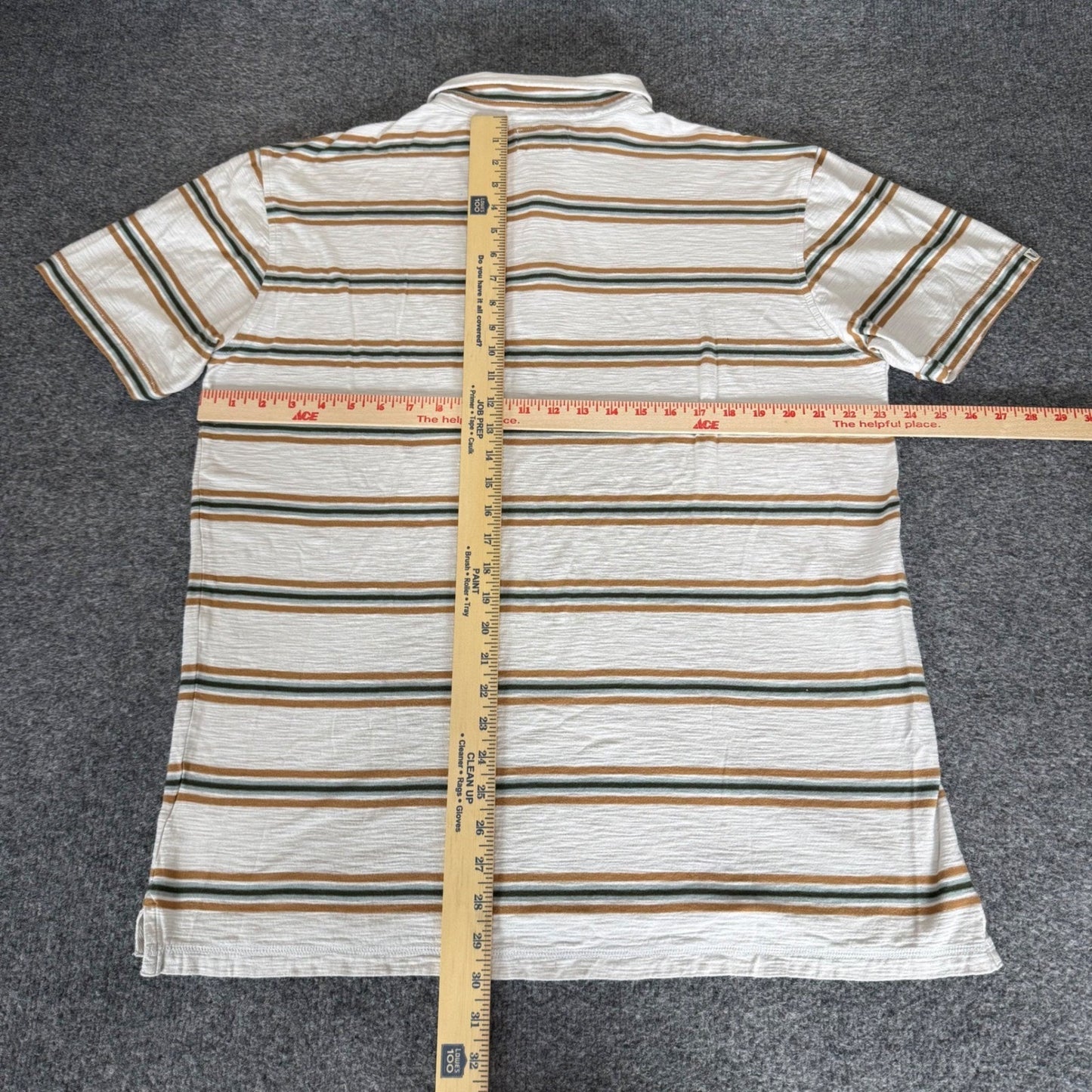 Linksoul Mens XL Striped Cotton Polo Shirt Golf Casual Short Sleeve Soft Classic