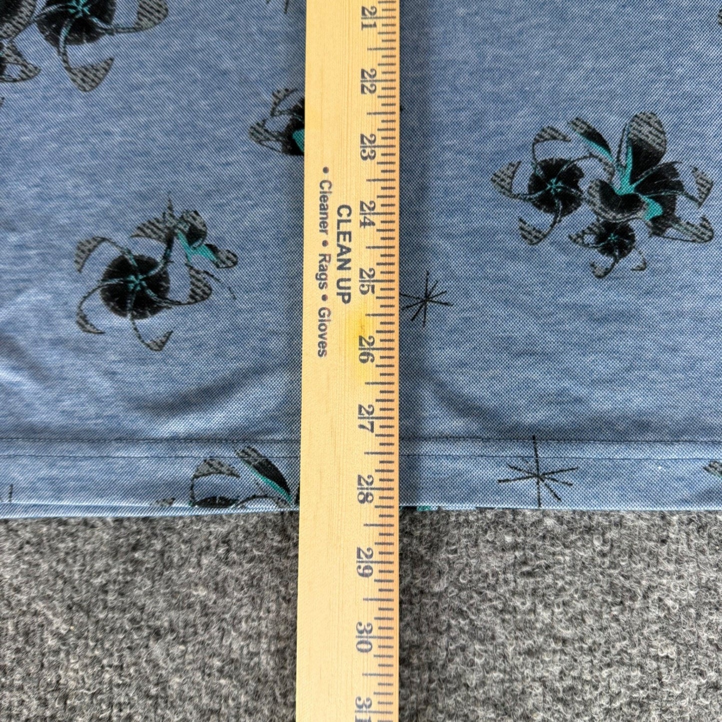 Travis Mathew Polo Shirt Mens Medium Blue Floral Golf Stretch Casual Athletic