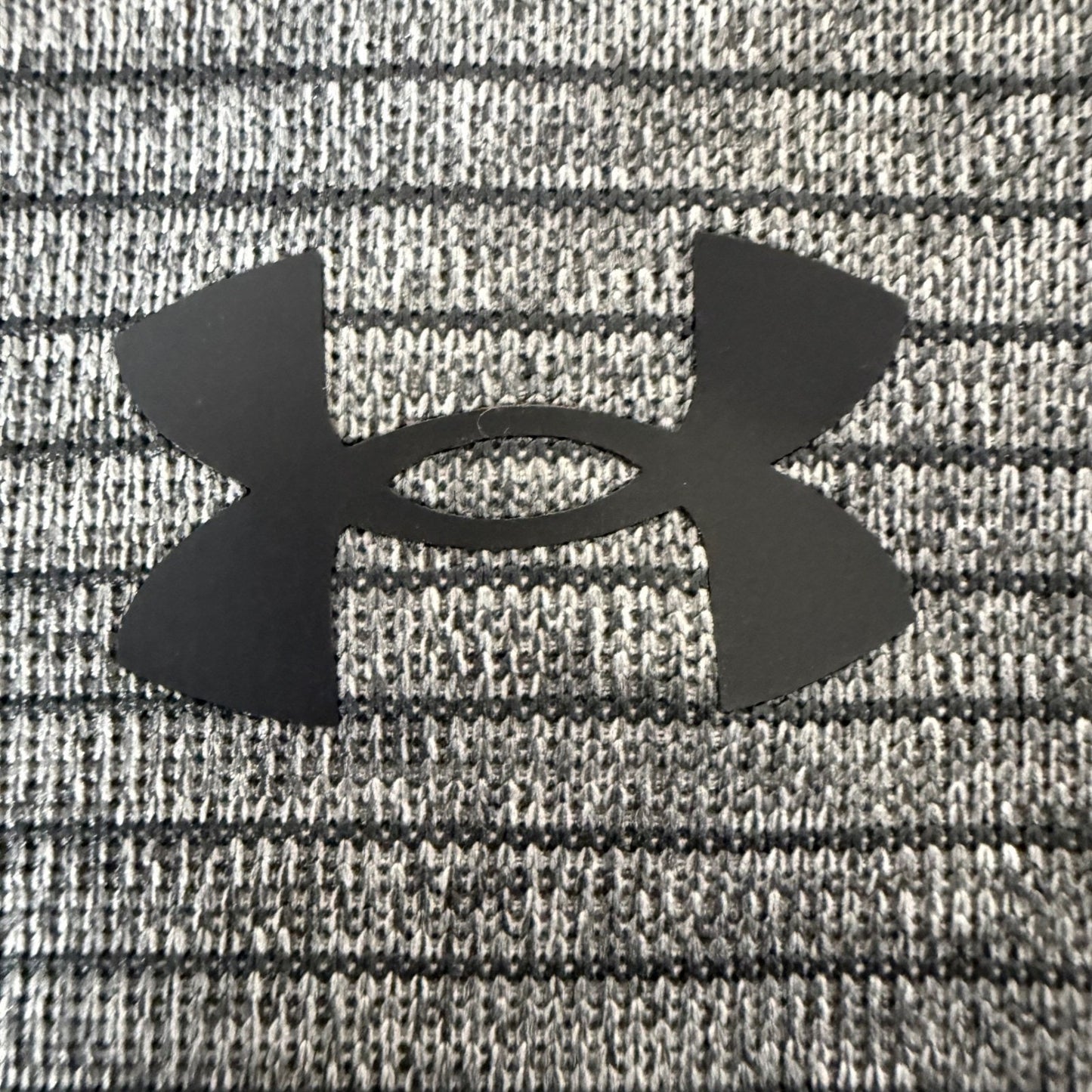 Under Armour Golf Storm Mens Large Tall Gray Striped Quarter Zip Pullover Casual