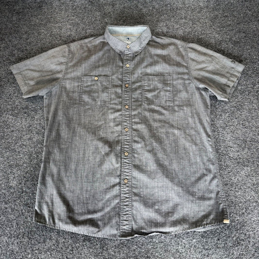 Kuhl Karib Shirt Mens Large Gray Short Sleeve Button Up Outdoor Gorpcore Hiking