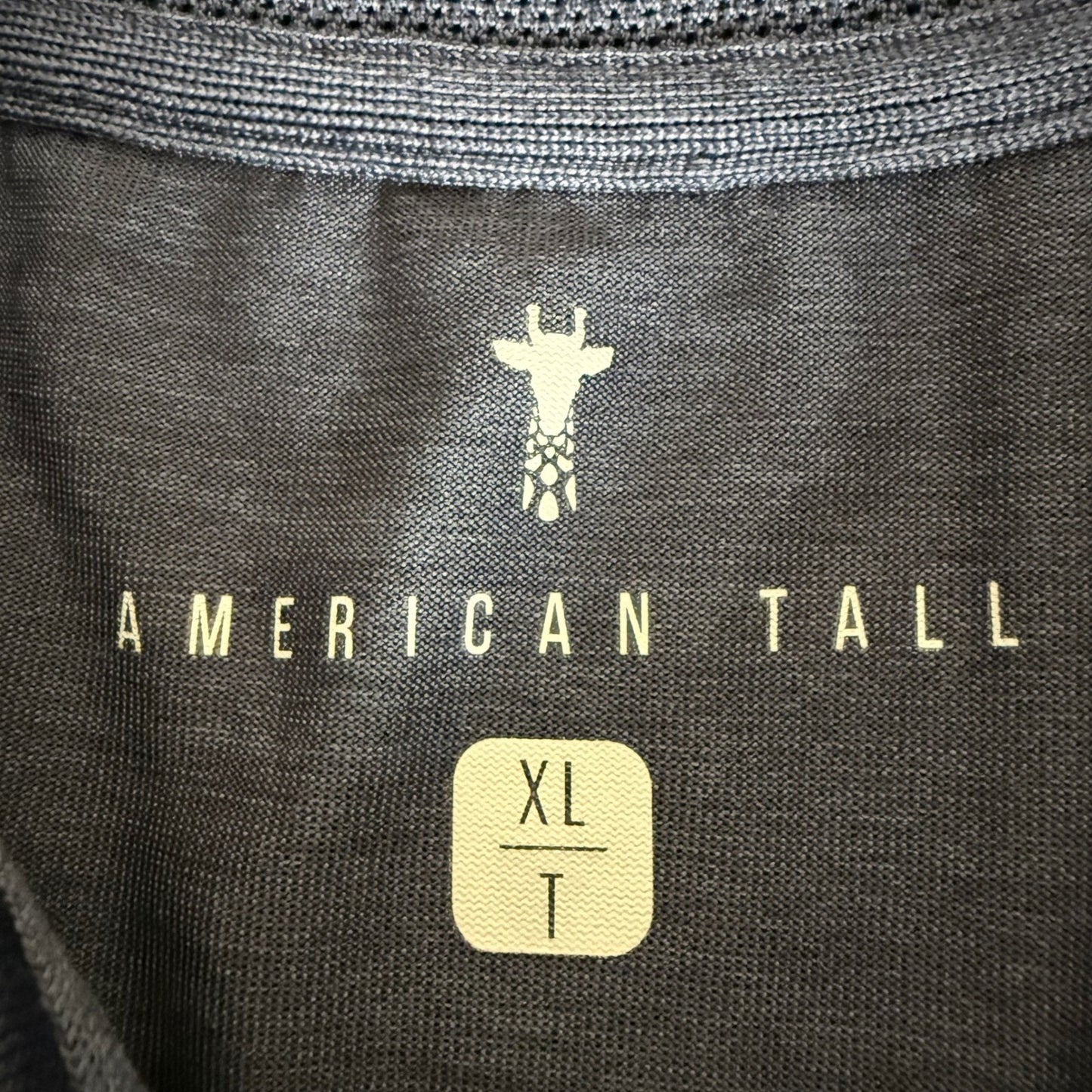 American Tall Polo Shirt Mens XLT Blue Heathered Short Sleeve Performance Golf