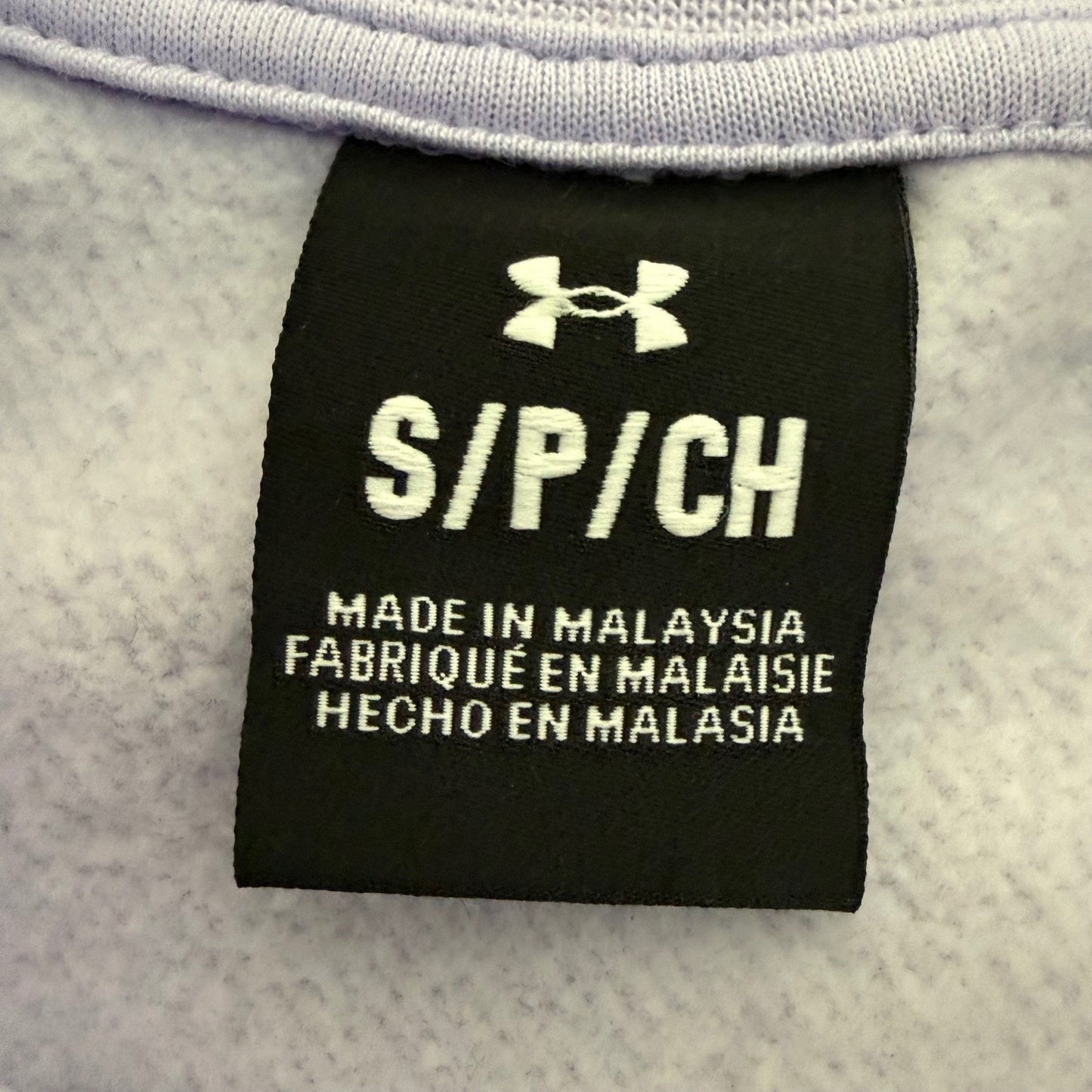 Under Armour Mens Small Purple Fleece Crewneck Sweatshirt Pullover Athletic Soft