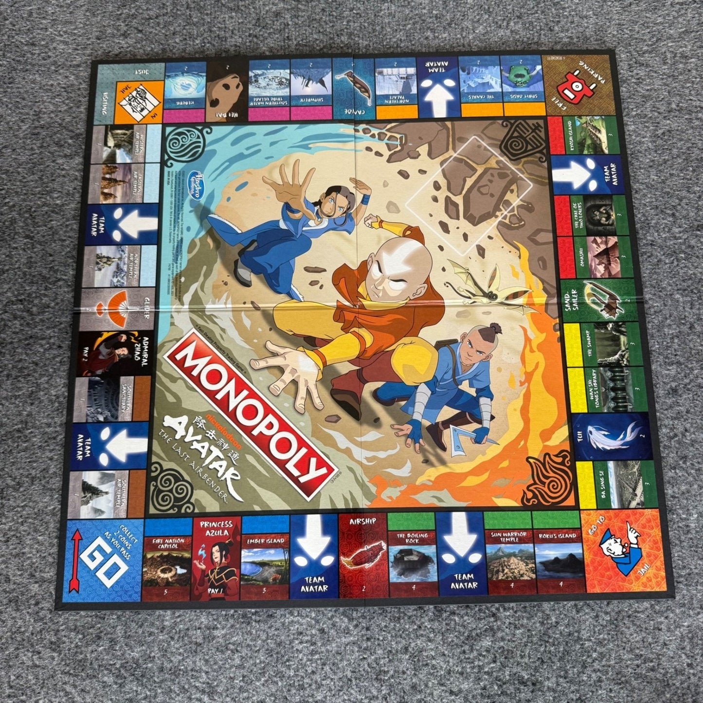 Hasbro Monopoly Avatar The Last Airbender Board Game Nickelodeon Family Strategy
