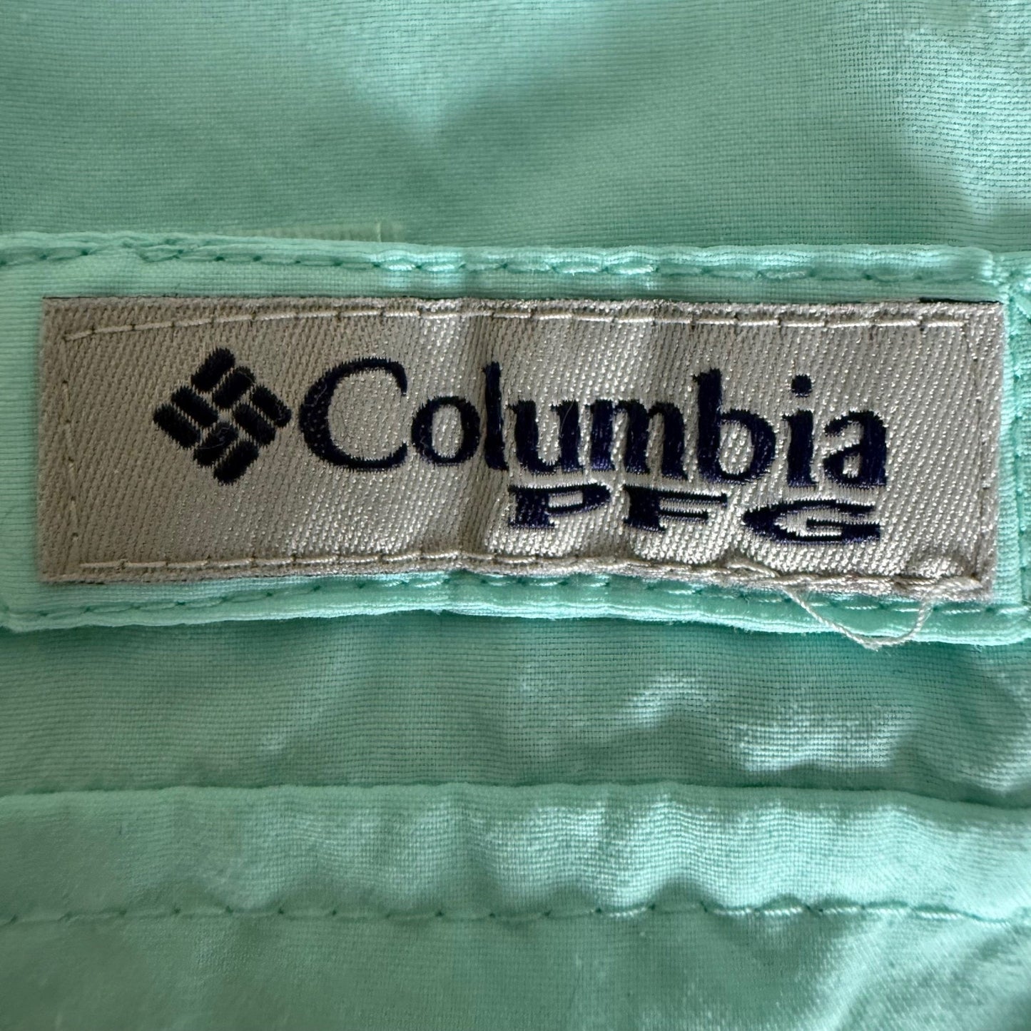 Columbia PFG Mens XXL Mint Green Long Sleeve Fishing Shirt Omni-Shade Vented