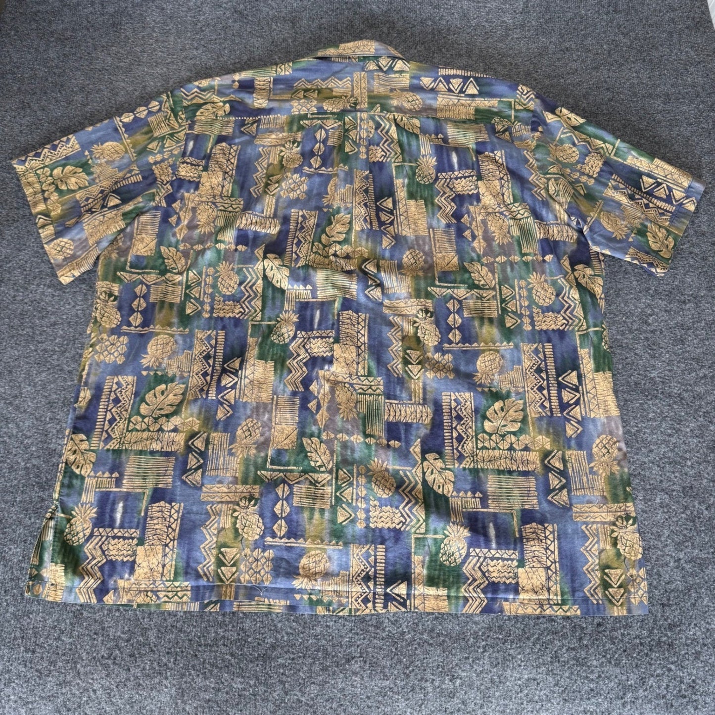 Tori Richard Hawaiian Shirt Mens 3XL Tall Tribal Geometric Aloha Resort Vacation