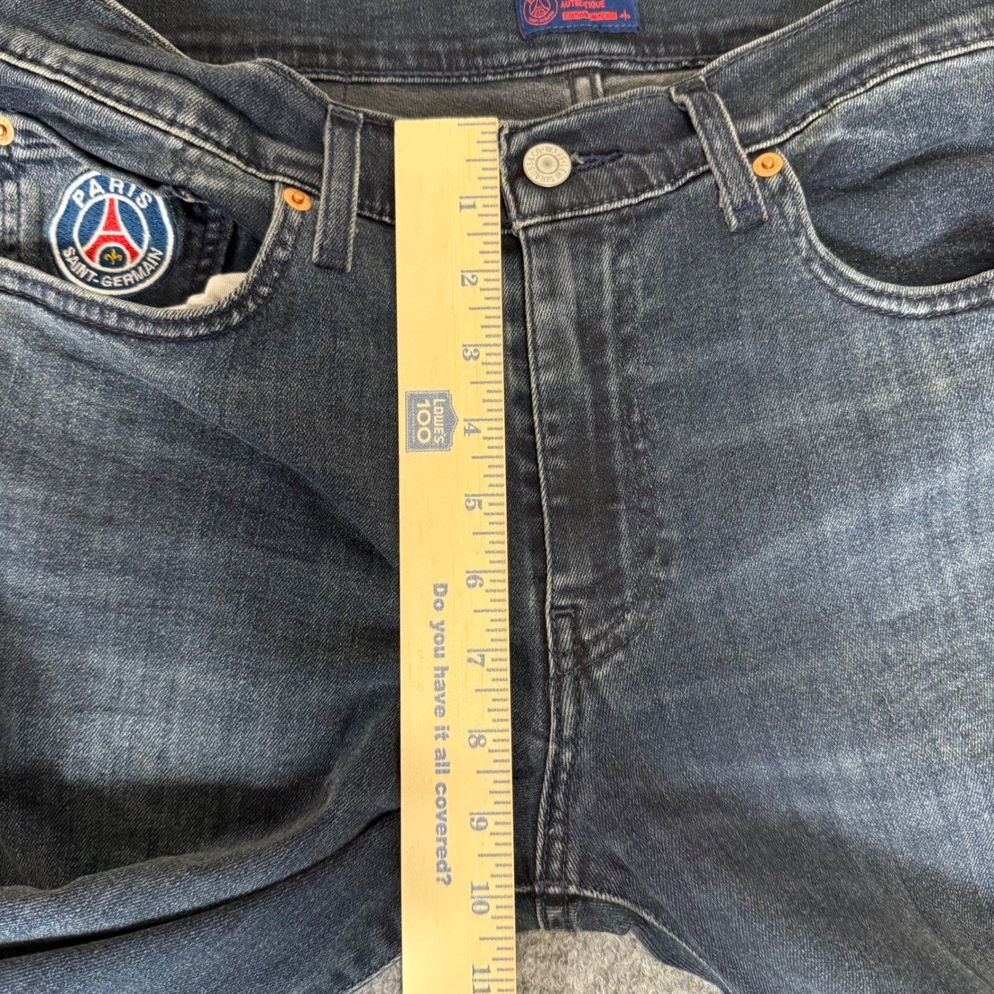 Levi's 511 Big E Jeans Men's 32x32 PSG Paris Saint-Germain Dark Wash Blue Denim