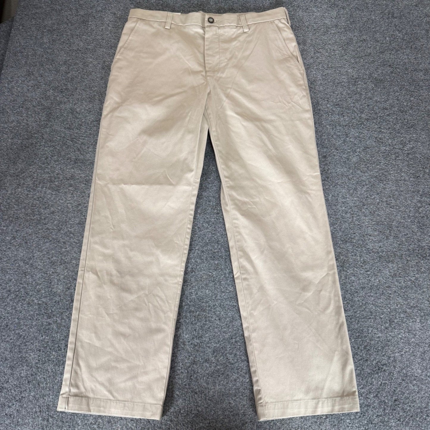 Croft & Barrow Mens 34x30 Easy Care Khaki Classic Fit Flat Front Stretch Pants