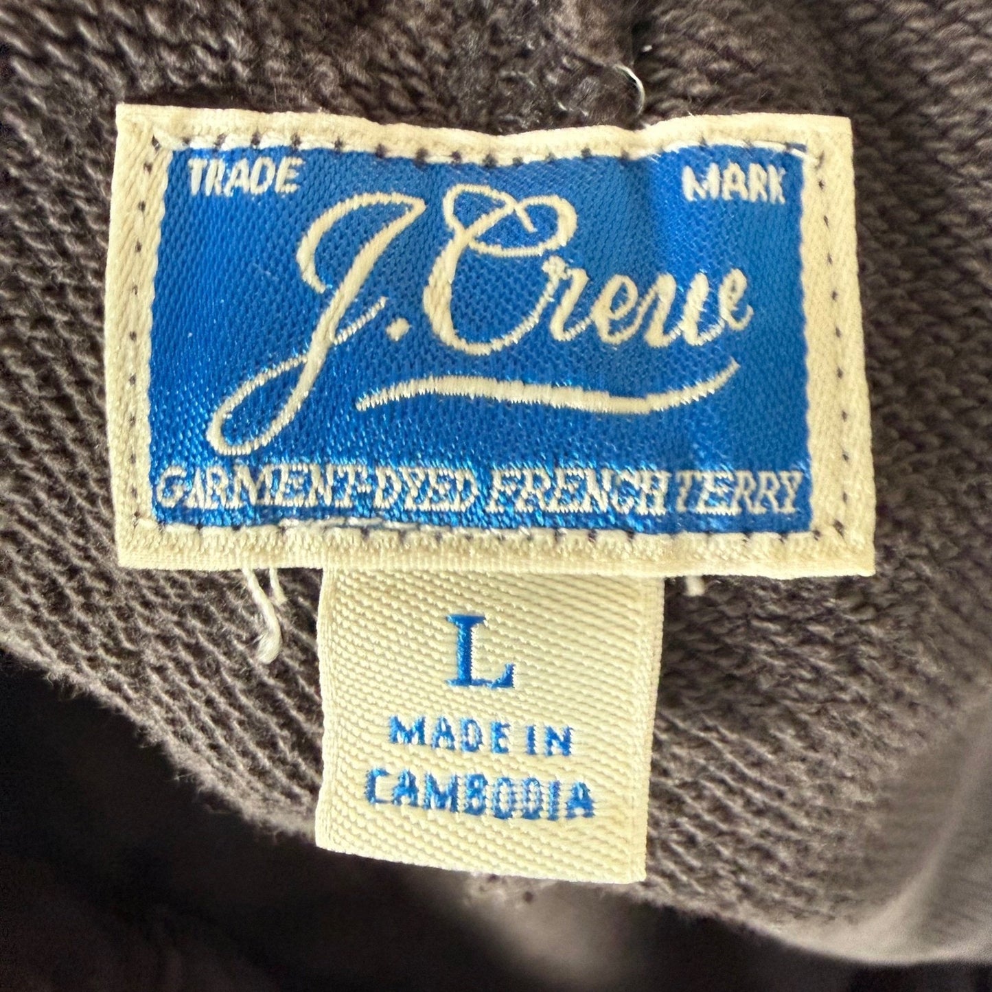 J.Crew Mens Large French Terry Joggers Brown Sweatpants Casual Lounge Comfort