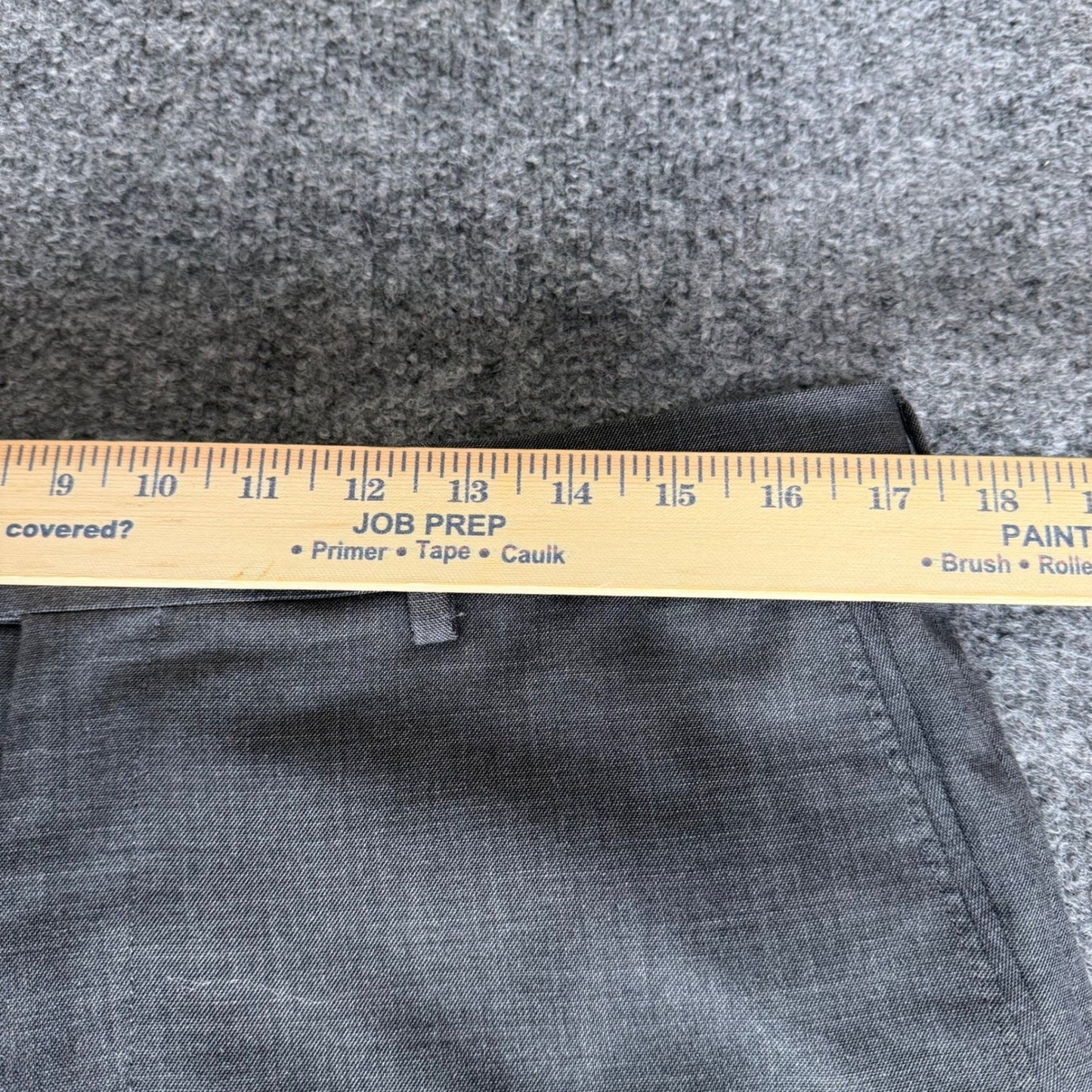 Roundtree & Yorke TravelSmart Mens 34x32 Gray Dress Pants Classic Fit Flat Front