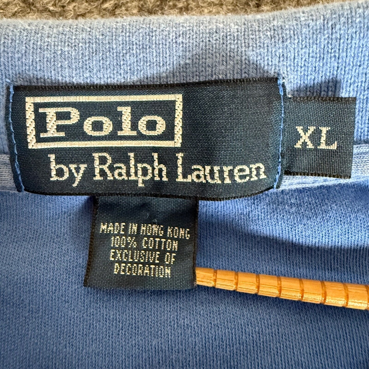 Polo Ralph Lauren Shirt XL Blue Classic Fit Short Sleeve Cotton Casual Mens Top