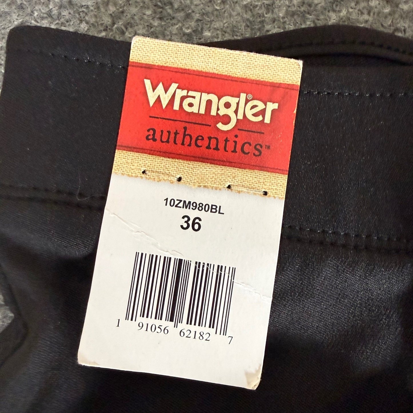 Wrangler Authentics Cargo Shorts Mens 36 Black Outdoor Hiking Workwear Utility