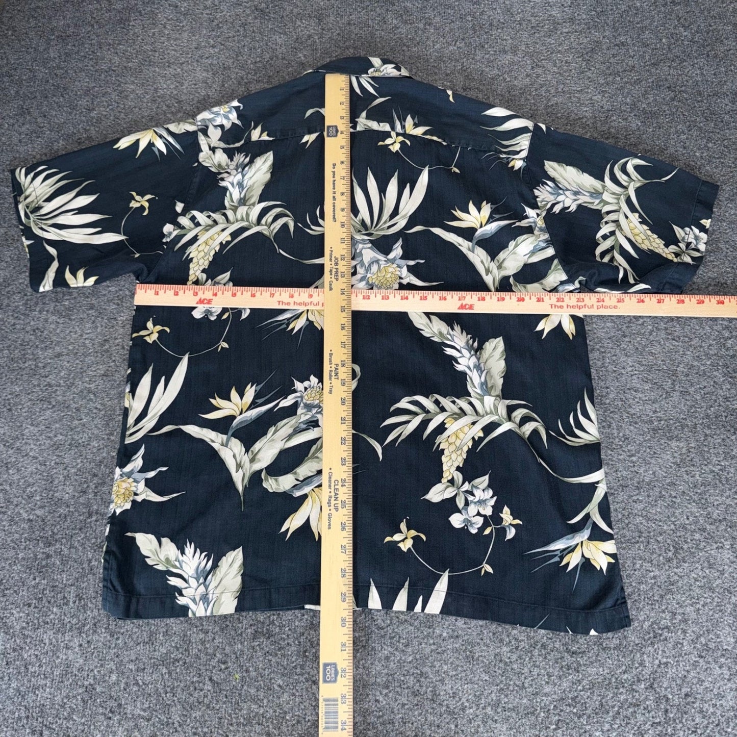 Tommy Bahama Mens Silk Floral Camp Shirt Navy Blue Tropical Short Sleeve M Aloha