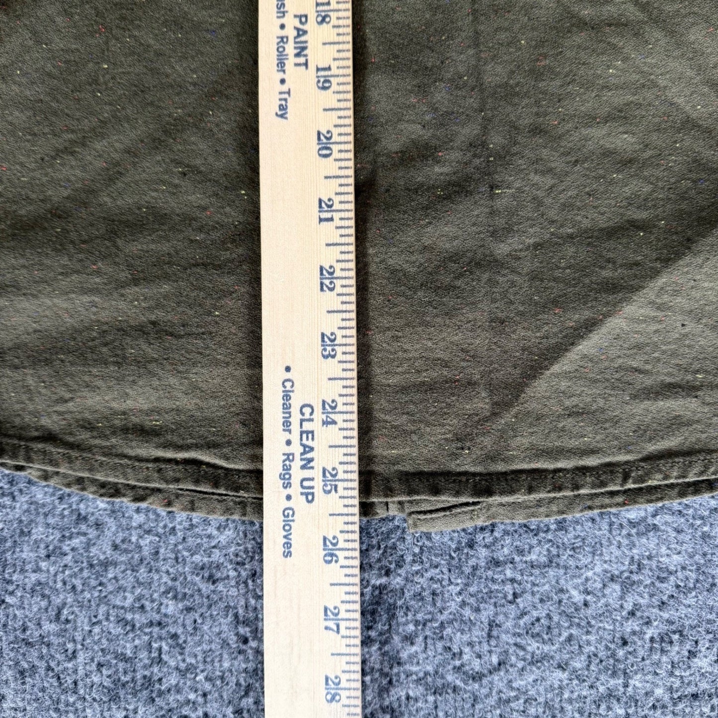 Roark Revival Mens Small Olive Green Speckled Cotton Button Up Shirt Casual