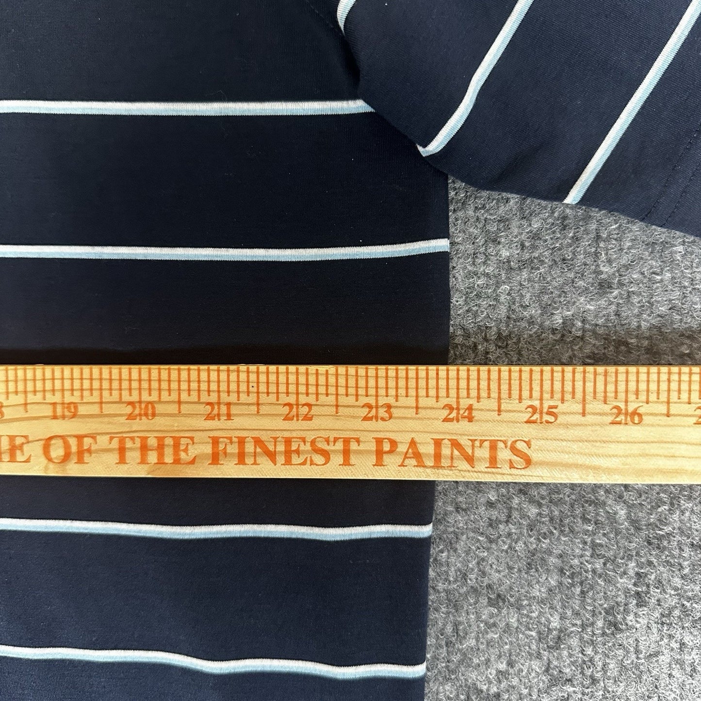 Footjoy Polo Shirt Men's Large Blue Striped Golf Performance Short Sleeve Casual