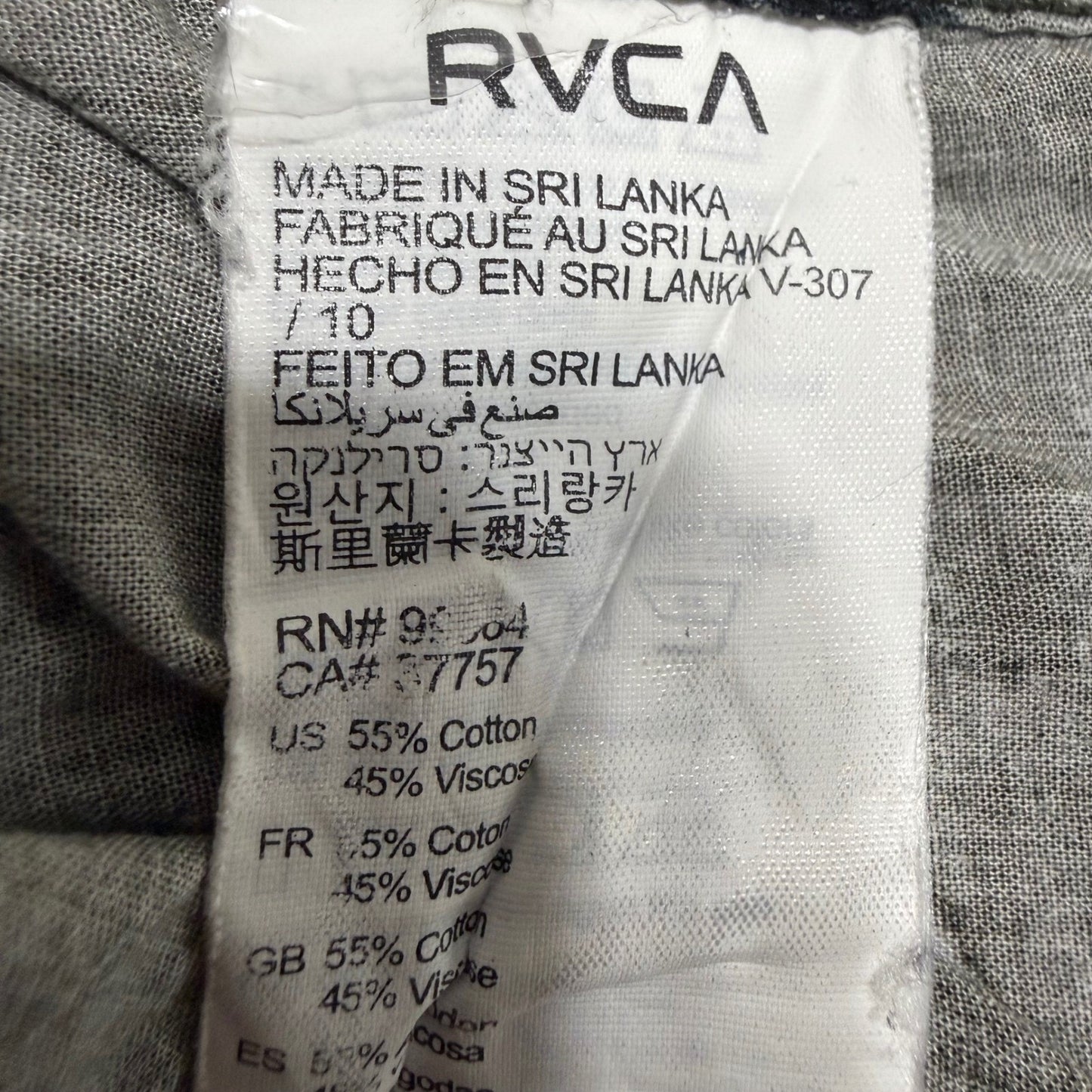 RVCA Mens M Olive Floral Short Sleeve Button Up Shirt Skate Surf Beach Tropical