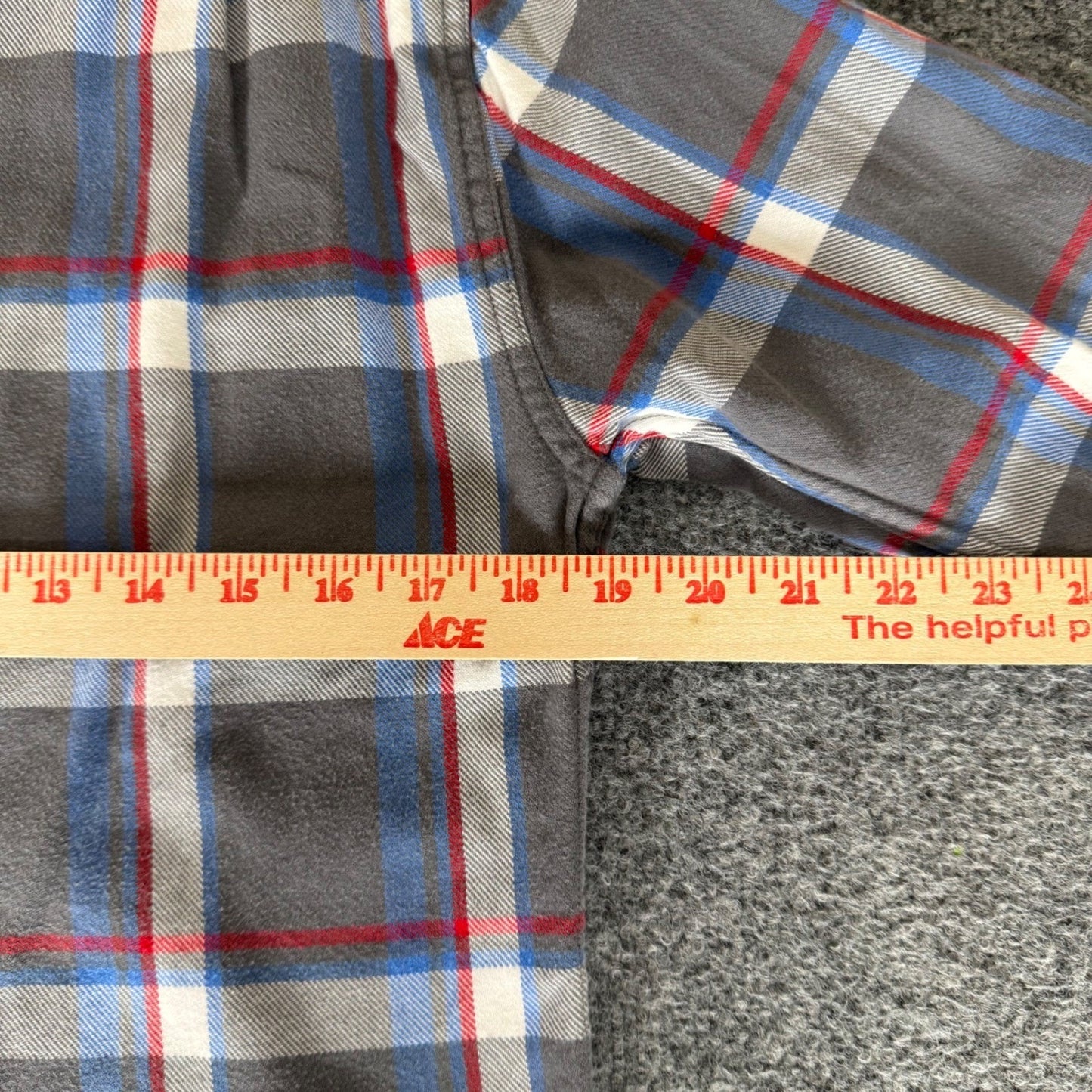 Bonobos Mens Long Sleeve Flannel Shirt Gray Blue Red Plaid Cotton Small Casuall