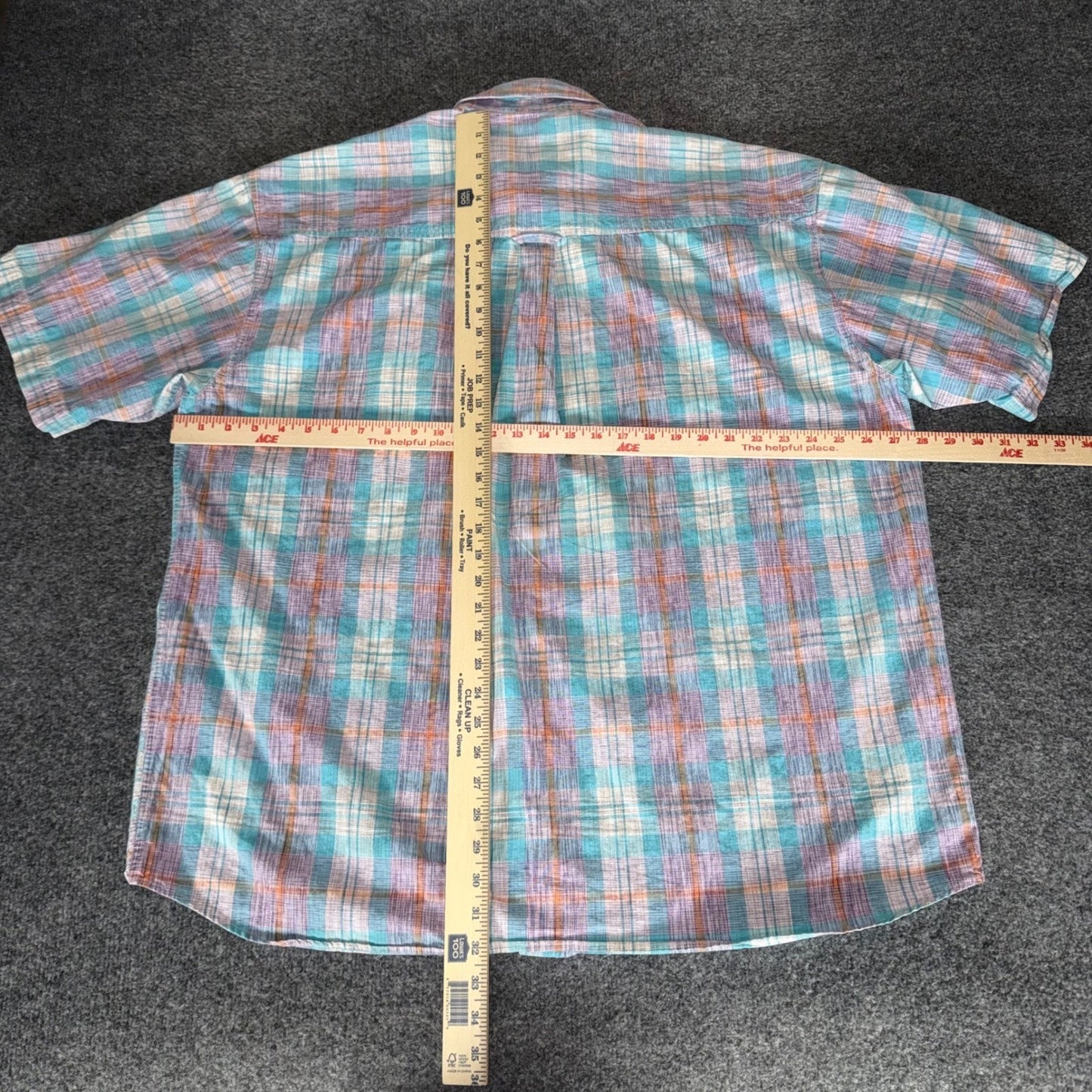 Roper Mens Plaid Pearl Snap Shirt 2XL Short Sleeve Cotton Western Cowboy Ranch