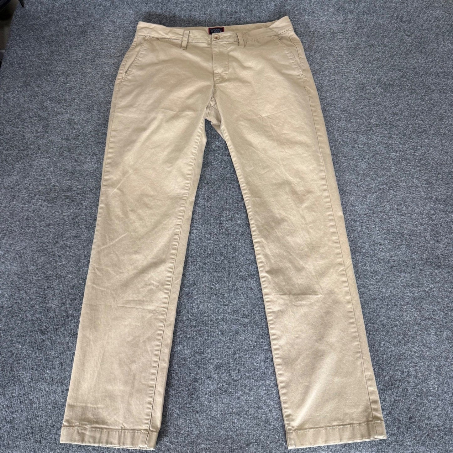 UNTUCKit Chino Pant Mens 32x32 (33x31) Beige Straight Fit Casual Everyday Office