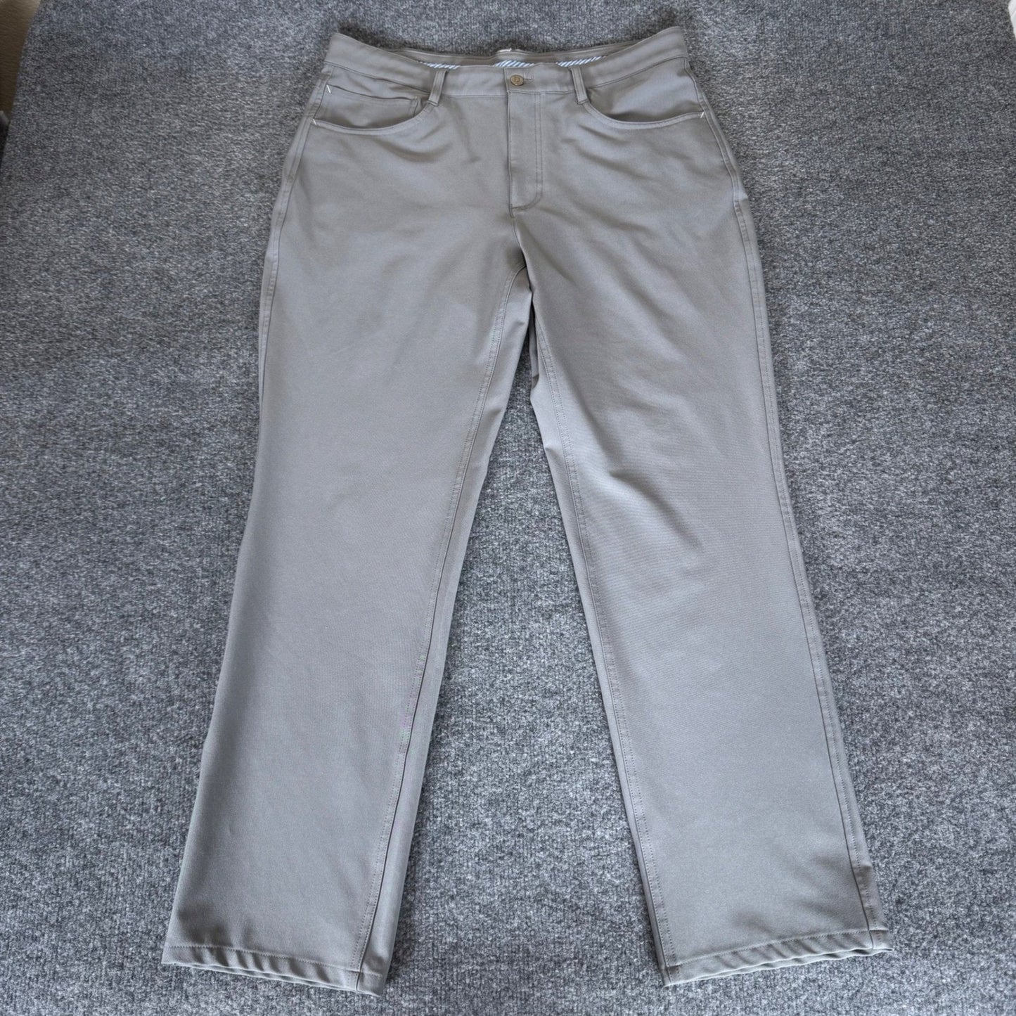 FootJoy Golf Pants Gray Mens 34x32 (Fits 35x30) Athletic Fit Performance Stretch