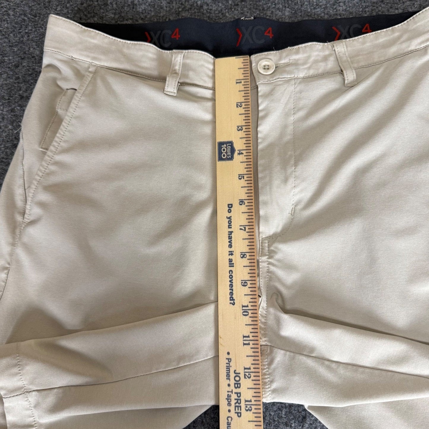 Johnston & Murphy XC4 Short Mens 34 Beige Performance Stretch Golf Casual Travel