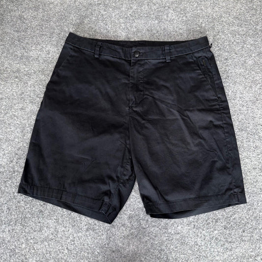 Lululemon Commission Mens Shorts Black Size 32 Chino Golf Casual Performance