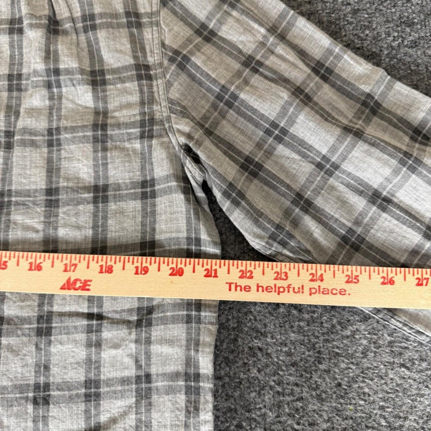 Rag & Bone Mens Classic Fit Grey Plaid Cotton Button Up Shirt Medium Casual