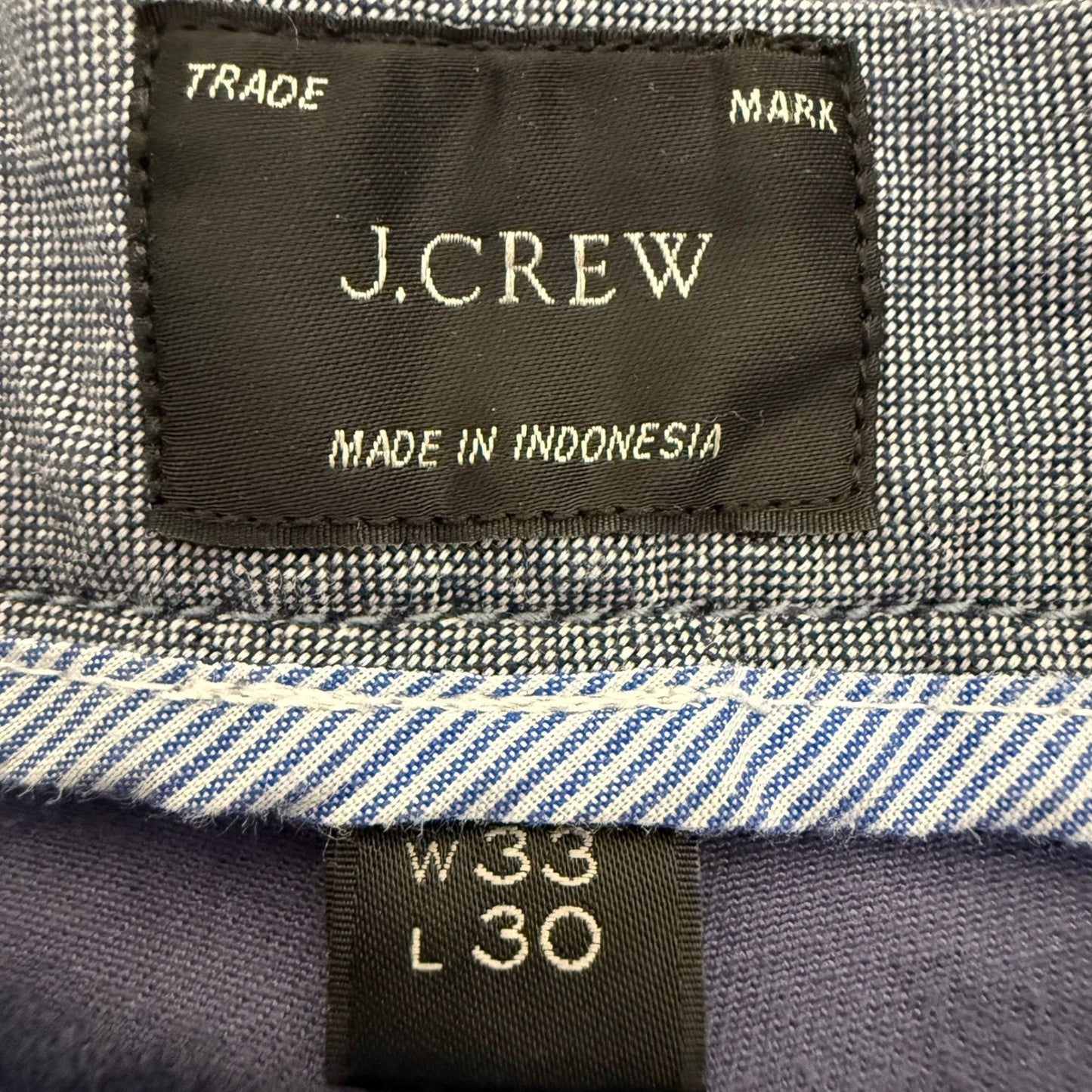 J.Crew Mens Broken In Chino Pants 33x30 (Fits 34x29) Blue Stretch Cotton Casual