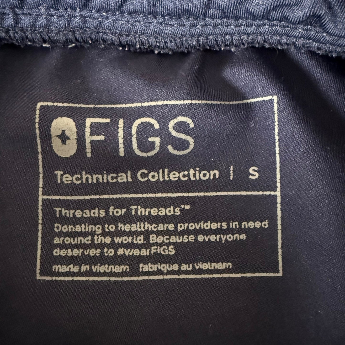FIGS Zamora Scrub Jogger Pants Womens Small Navy Blue Medical Healthcare Stretch