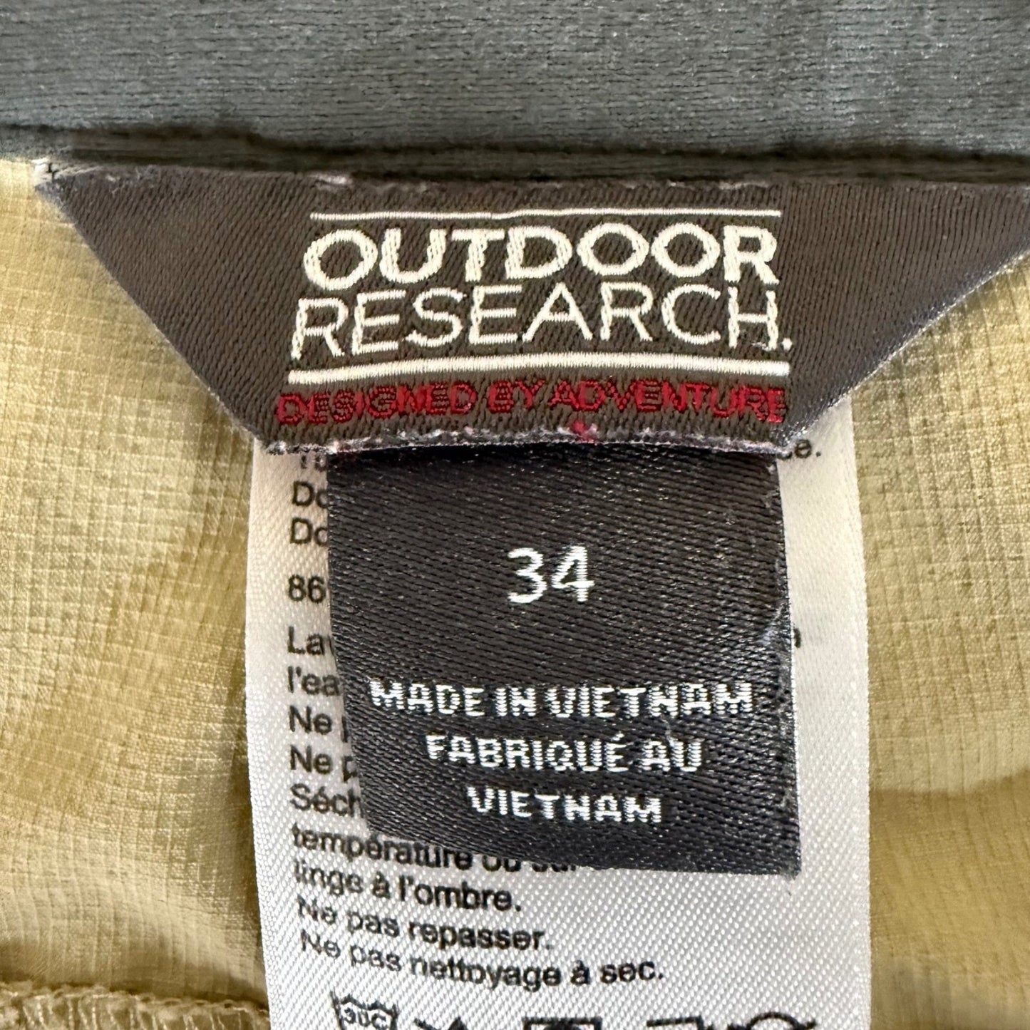 Outdoor Research Hiking Short Mens 34 (35) Tan Outdoor Trail Performance Stretch