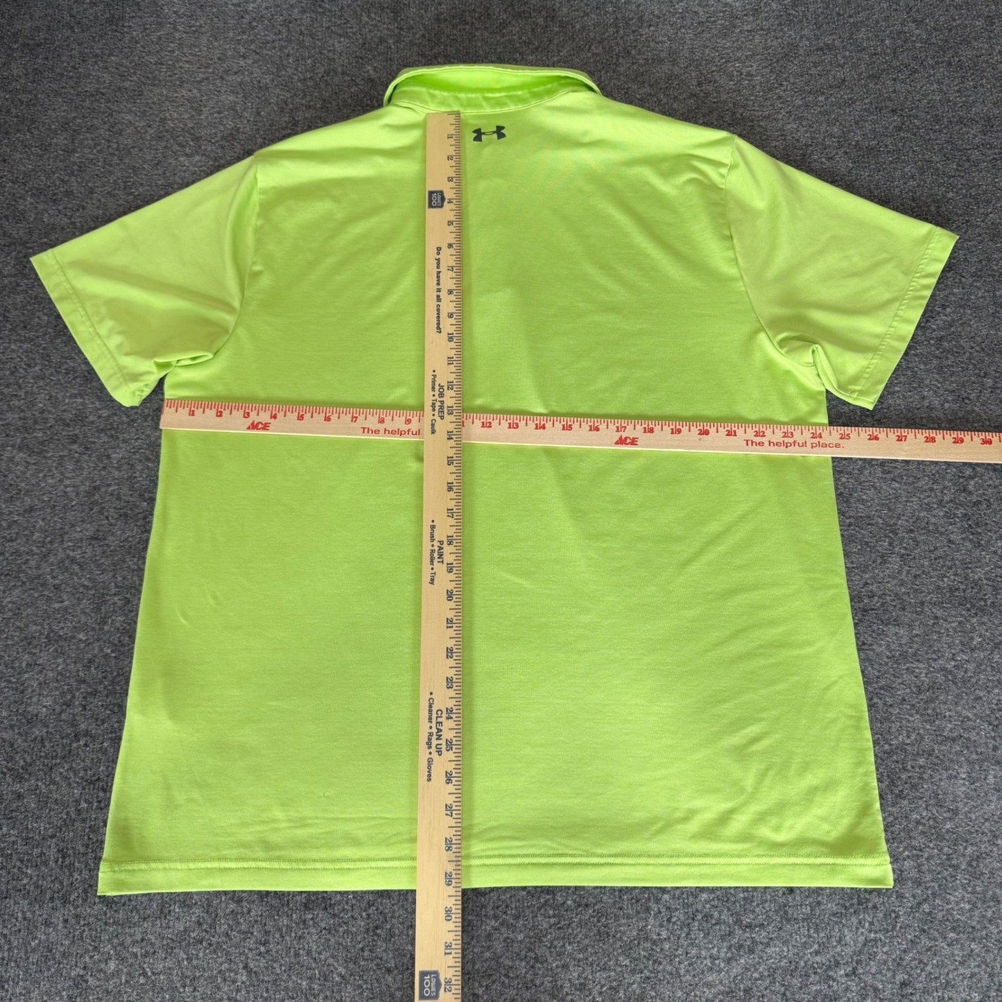 Under Armour Playoff Polo Shirt Mens XXL Neon Green Loose Fit Golf Performance