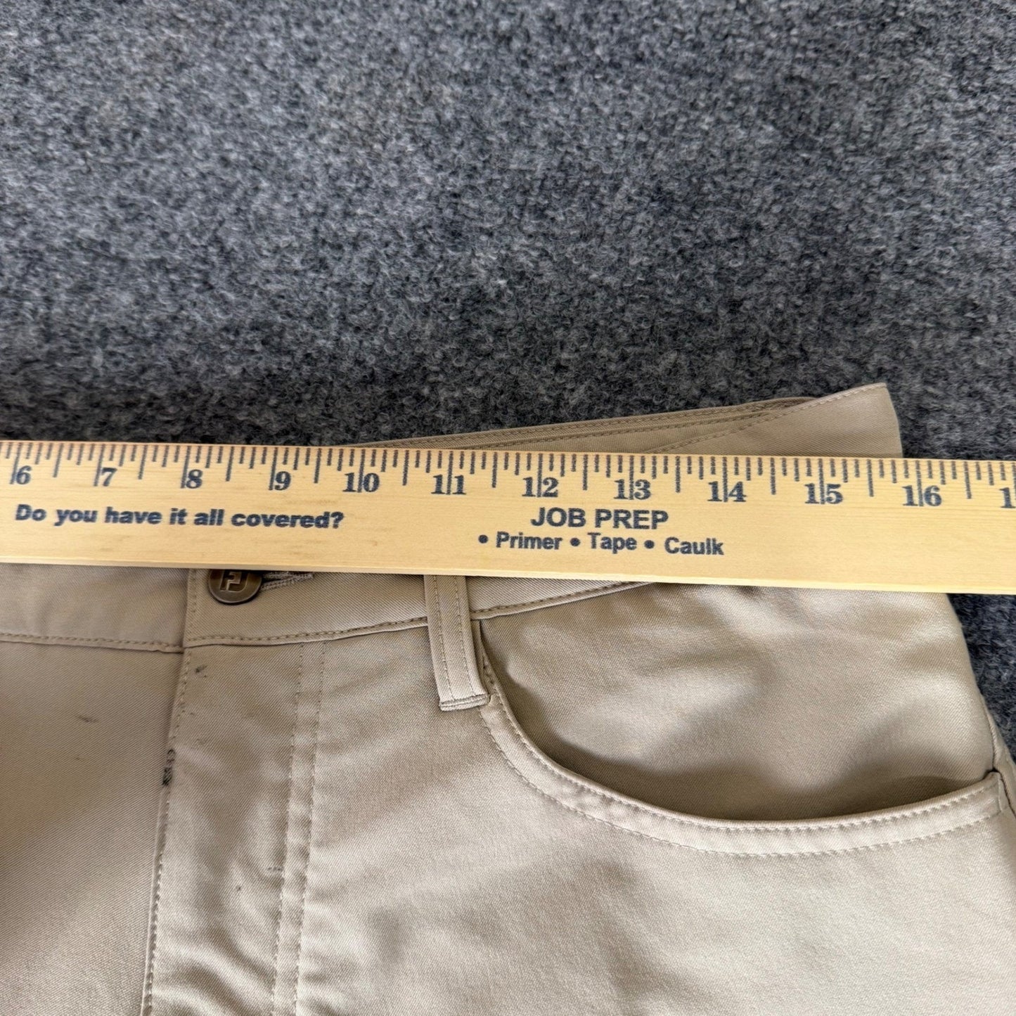FootJoy Athletic Fit Golf Pants Mens 32x32 Khaki Tan Performance Five Pocket FJ