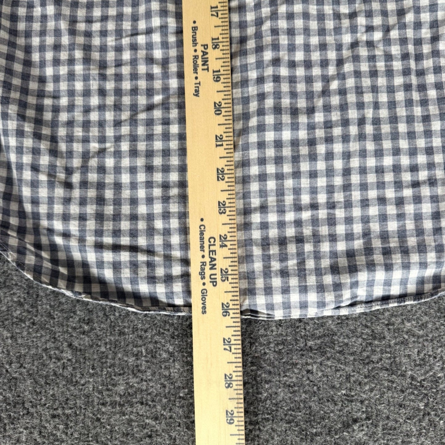 Rag & Bone Mens Slim Fit Gingham Button Up Shirt Small Blue Gray Casual Modern