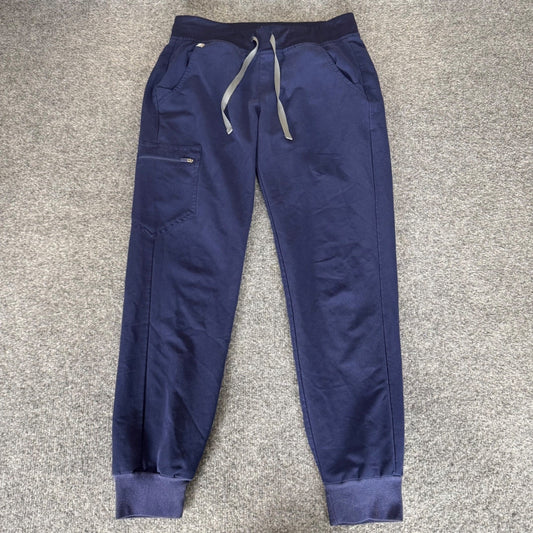 FIGS Zamora Jogger Scrub Pants Womens Small Navy Blue Medical Stretch Uniform