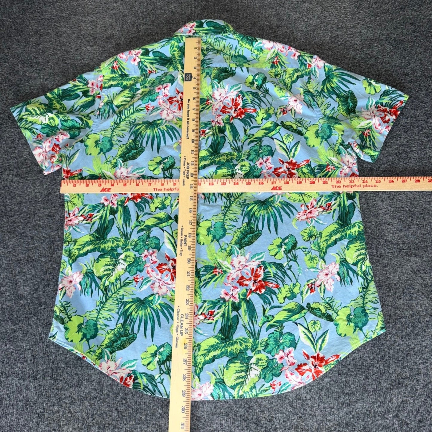 Ralph Lauren Hawaiian Shirt Mens Large Floral Button Down Short Sleeve Casual