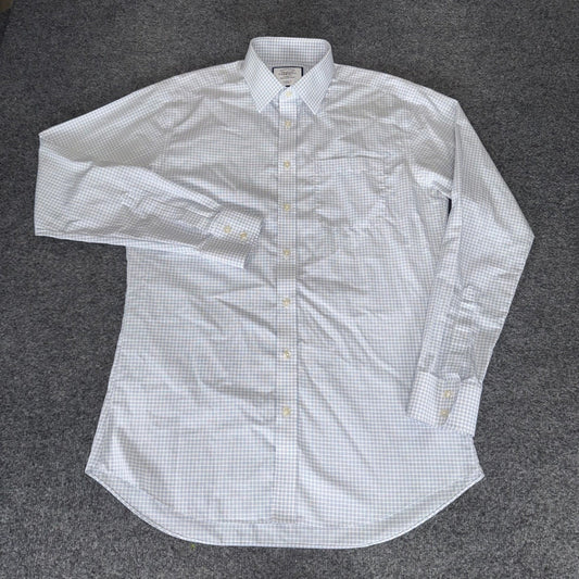 Charles Tyrwhitt Mens 16.5 36 Classic Fit Non-Iron Blue Check Dress Shirt Office