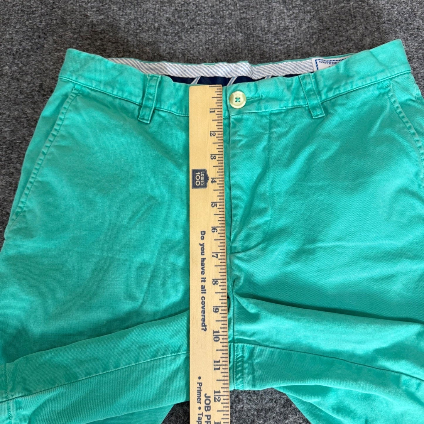 Southern Tide Skipjack Green Pima Cotton Modal Shorts Mens 30 Flat Front Casual