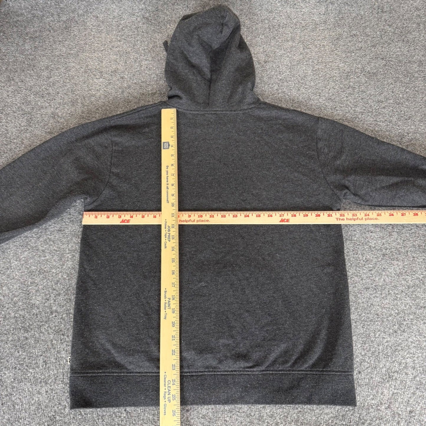 Vans Pullover Hoodie Mens Large Gray Checkerboard Skate Streetwear Sweatshirt