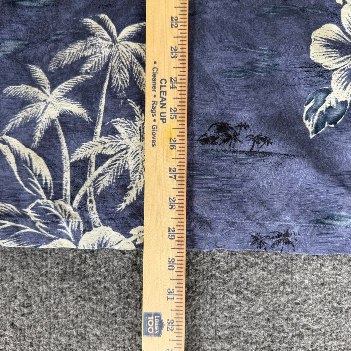 Tommy Bahama Mens Medium Silk Tropical Floral Palm Tree Camp Shirt Blue Hawaiian