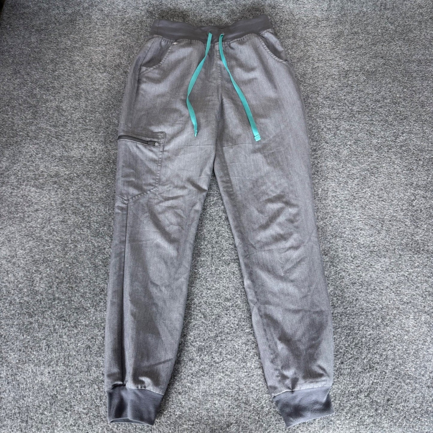 FIGS Zamora High Waisted Jogger Scrub Pants Womens XS Gray Uniform Nurse Doctor