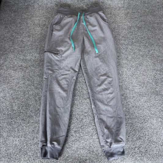 FIGS Zamora High Waisted Jogger Scrub Pants Womens XS Gray Uniform Nurse Doctor