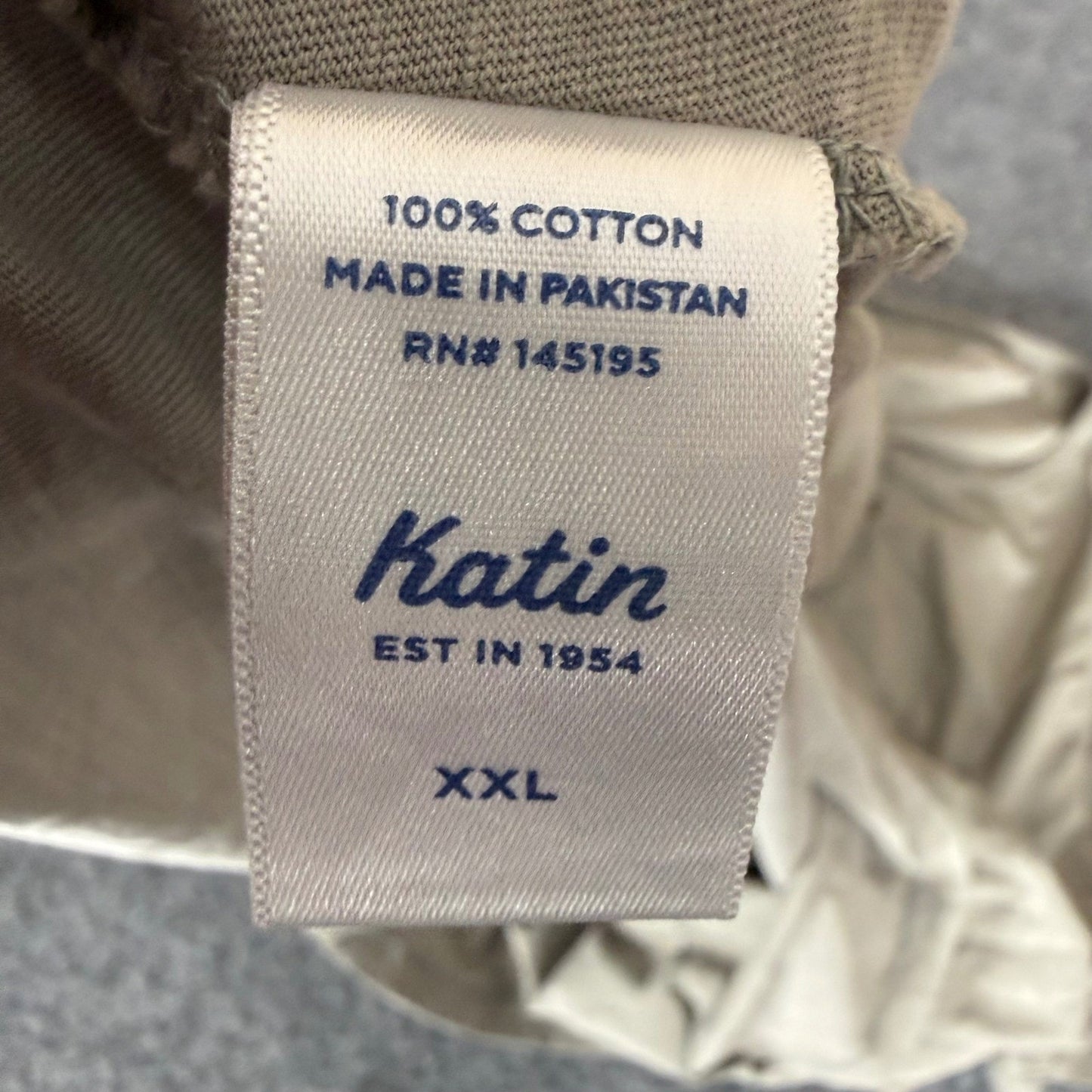 Katin Mens 2XL Henley Shirt Short Sleeve Cotton Slub Knit Casual Surf XXL Beach