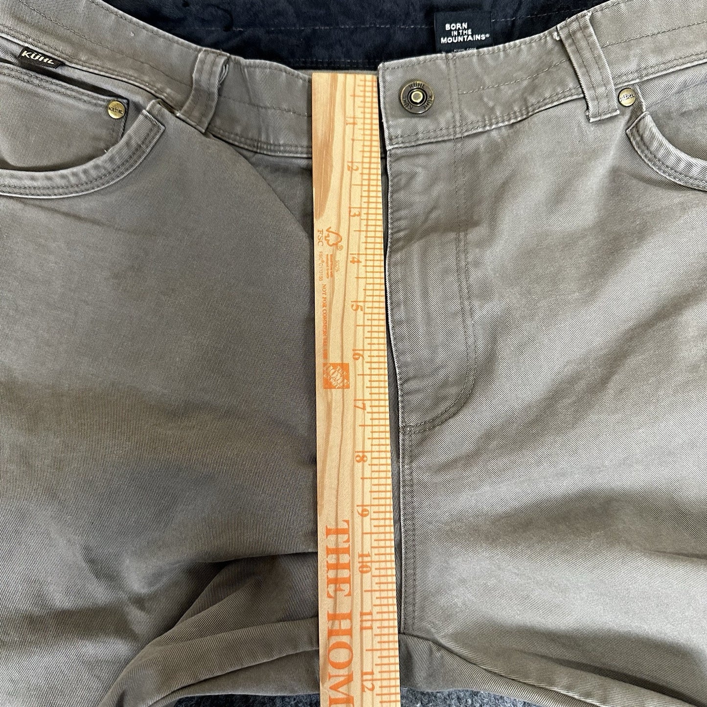 Kuhl Rydr Men's 38x30 Beige Mid-Rise Outdoor Hiking Pants Gorpcore Heavy-Duty