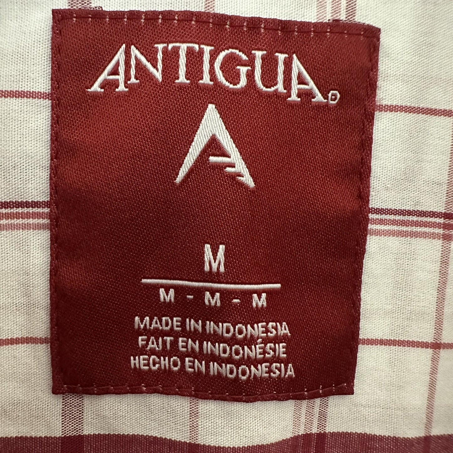 Arizona Cardinals Shirt Mens Medium Red Plaid NFL Long Sleeve Button-Down Adult