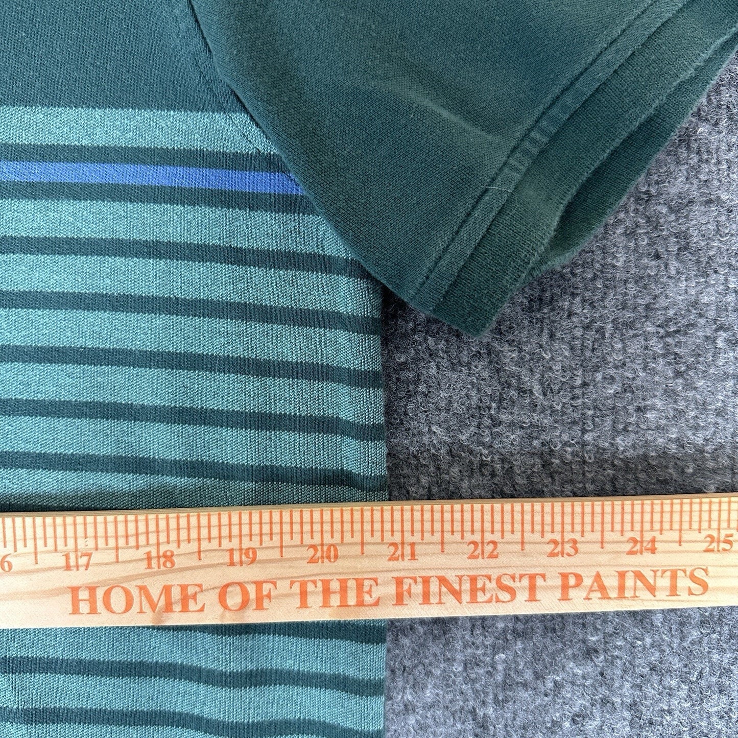 Izod Polo Shirt Mens Large Green Striped Short Sleeve Golf Casual Dadcore Adult